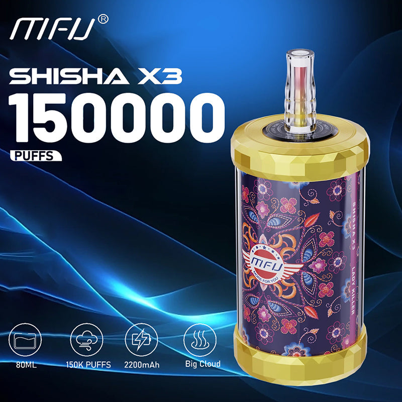 Wholesale MFU SHISHA X3 150K Puffs Hookah Vape (US Warehouse) - EsmoVape