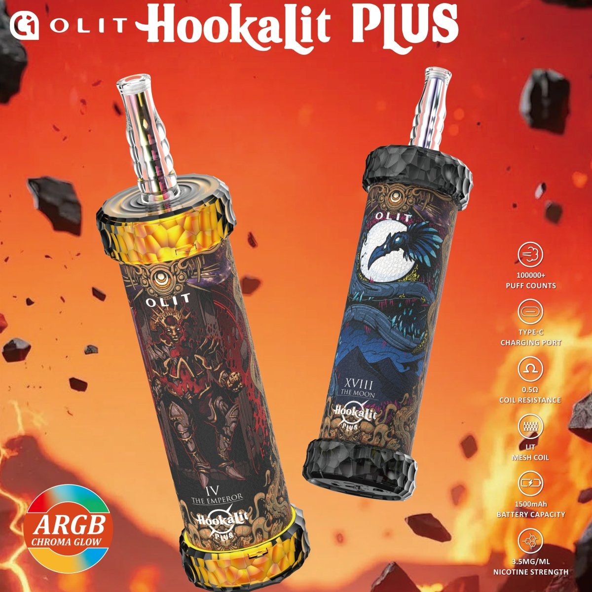 OLIT HOOKALIT PLUS 100k Puffs 50ml Disposable Vape Wholesale - [Esmo]