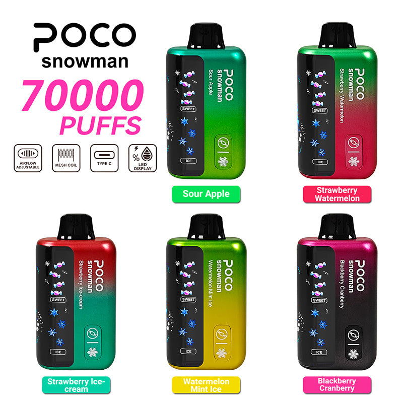 EU Warehouse POCO Snowman 70000 Puffs Disposable Vape Wholesale