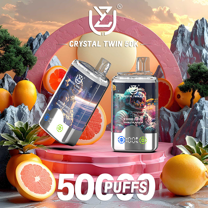 EU Warehouse UZY CRYSTAL TWIN 50000 Puffs Disposable Vape Wholesale - EsmoVape
