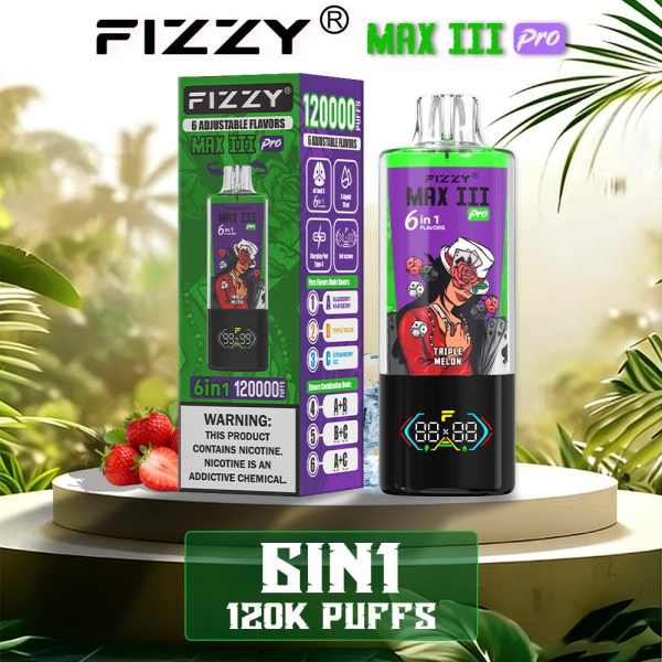 EU-Lager FIZZY MAX III PRO 120.000 Züge Einweg-E-Zigarette Großhandel – EsmoVape