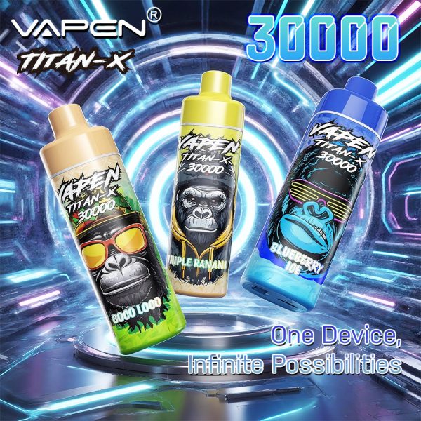 EU-Lager VAPEN TITAN-X 30.000 Züge 30 ml Einweg-E-Zigarette Vape Großhandel – EsmoVape