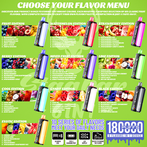 EU Warehouse Stagbar 6 IN 1 180K Puffs Disposable Vape Wholesale - EsmoVape
