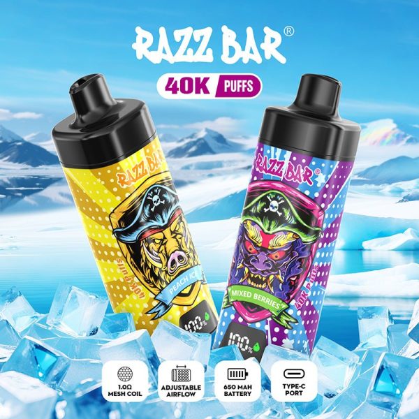 EU-Lager Razz Bar 40.000 Züge Einweg-E-Zigarette Vape Großhandel – EsmoVape