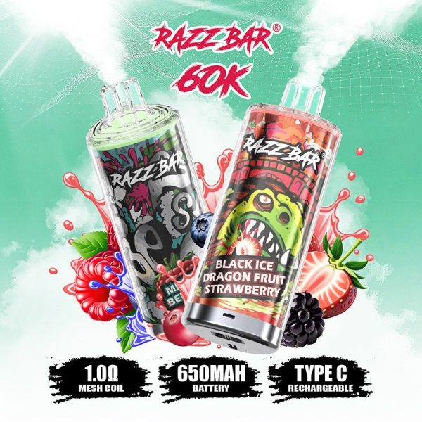 EU-Lager Razz Bar 60.000 Züge Einweg-E-Zigarette Vape Großhandel – EsmoVape