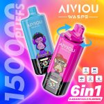 EU-Lager WASPE AIVIOU 6-in-1, 150.000 Züge, Einweg-E-Zigarette Vape, Großhandel – EsmoVape