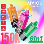 EU-Lager WASPE AIVIOU 6-in-1, 150.000 Züge, Einweg-E-Zigarette Vape, Großhandel – EsmoVape