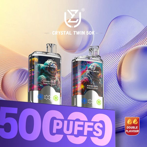 EU-Lager UZY CRYSTAL TWIN 50.000 Züge Einweg-E-Zigarette Vape Großhandel – EsmoVape