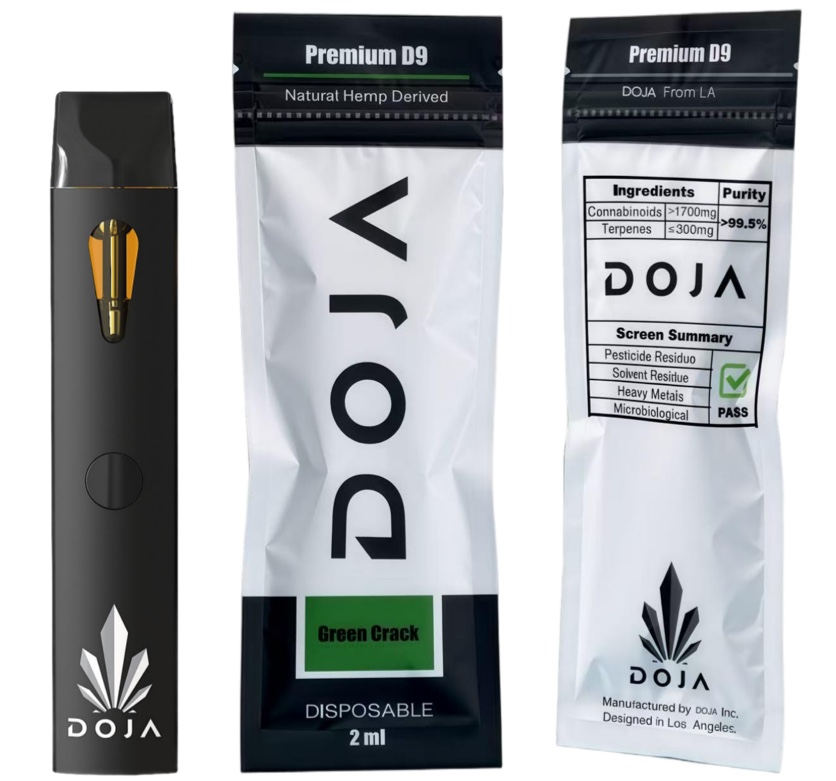 Doja D9TAC 2ml 1600 puffs CBD disposable vape wholesale Europe